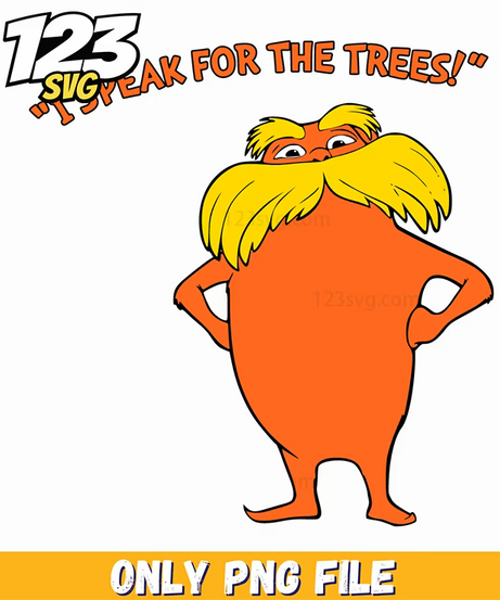 lorax i speak for the trees dr seuss png, christmas tree png, kpop zoey png - 123SVG Store