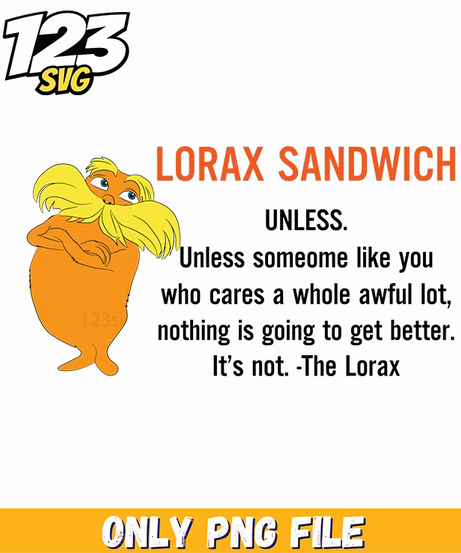 lorax unless someone cares dr seuss png, dr seuss characters png, dr seuss characters valentine's day png - 123SVG Store
