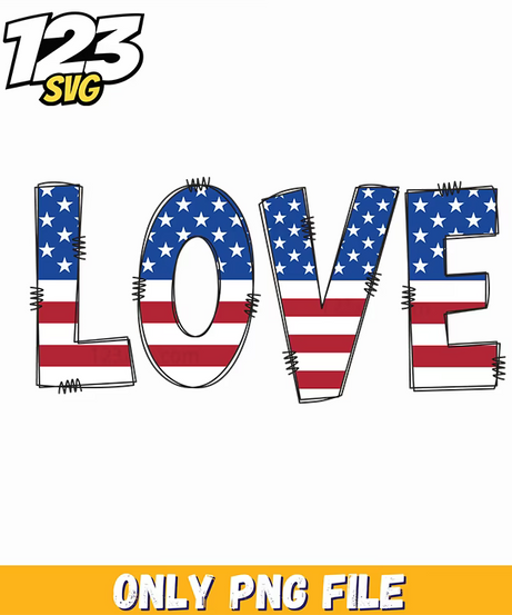 love flag pattern block typography png, love fighter aesthetic png, kpop hero png - 123SVG Store