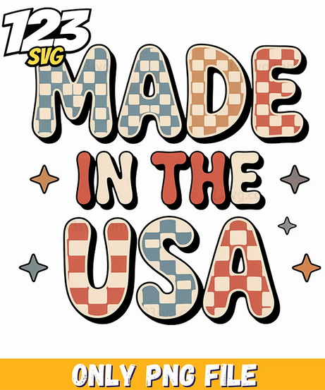 made in the usa checkerboard badge png, all colorful labubu characters png, popmart usa png - 123SVG Store