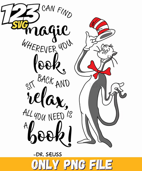 magic wherever you look dr seuss png 2, dr seuss everywhere you look, everywhere you look dr seuss - 123SVG Store