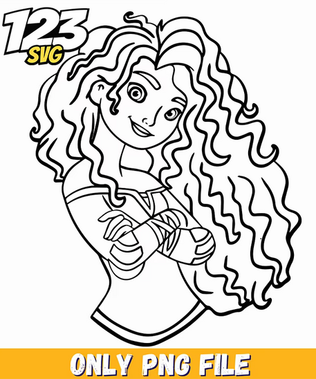 merida clipart, princess merida, merida vector clipart - 123SVG Store
