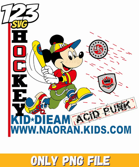mickey hockey png, hockey png, ncaa png - 123SVG Store