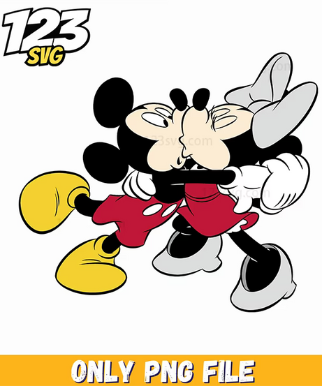 mickey kiss png, minnie mickey kiss png, mickey mouse kiss me valentine - 123SVG Store
