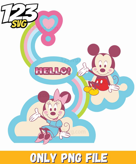mickey rainbow png, mickey mouse png, rainbow be kind autism png - 123SVG Store