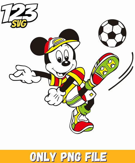mickey soccer png, mickey mouse game day soccer png, mickey game day soccer png - 123SVG Store