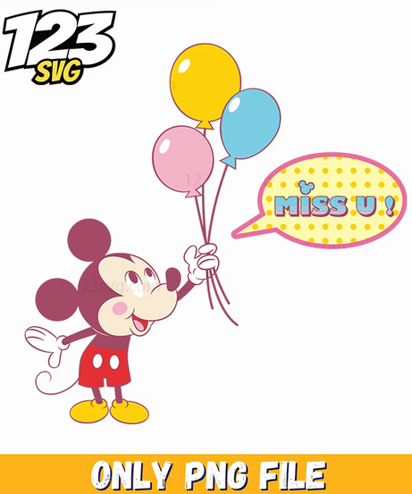 minnie mouse balloons png, animal kingdom png, kawaii animal png - 123SVG Store