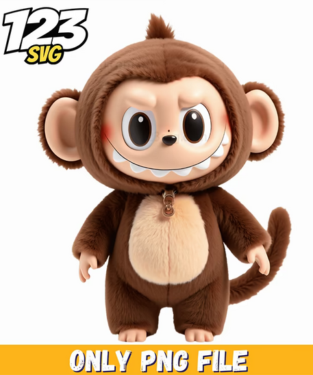 monkey labubu png, labubu png free, labubu png image - 123SVG Store