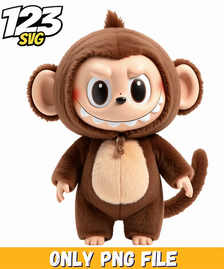 monkey labubu png, labubu png free, labubu png image - 123SVG Store