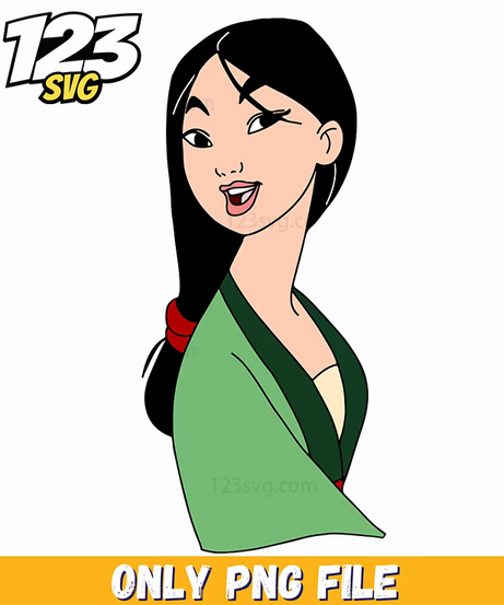 mulan disney character, the dragon mulan, hua mulan disney movie - 123SVG Store