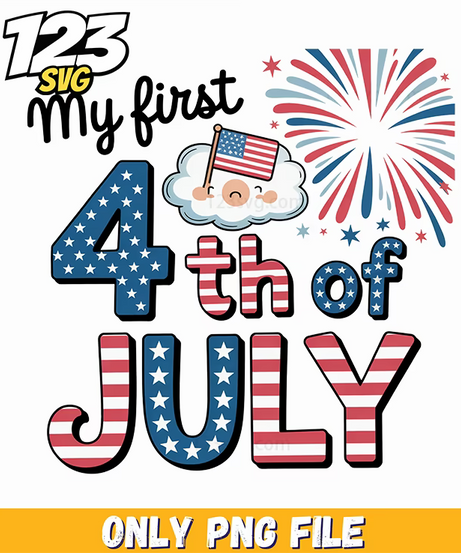 my first fourth of july fireworks png, fourth of july, 4th july svg - 123SVG Store