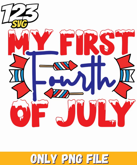 my first fourth of july rockets stars png, fourth of july rockets, july rockets and stars - 123SVG Store