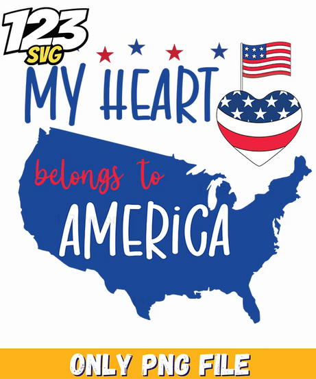 my heart belongs to america png, nfl logo png, with me like a handfrinf on my heart png - 123SVG Store