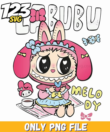 my melody study labubu png, labubu study, labubu png study resources - 123SVG Store