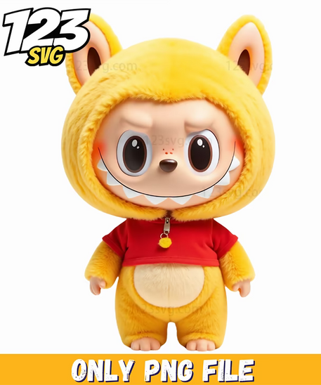 orange hoodie labubu png, labubu hoodie png, labubu png hoodie - 123SVG Store