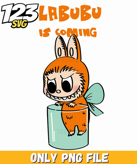 orange labubu png, labubu png, labubu png transparent - 123SVG Store