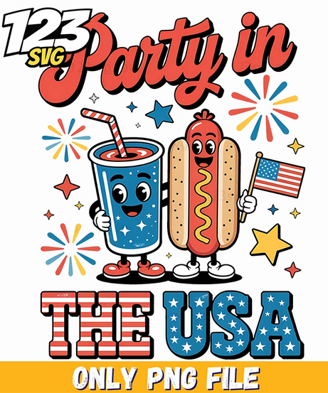 party in the usa retro drinks png, mardi gras day png, mickey mouse retro png - 123SVG Store