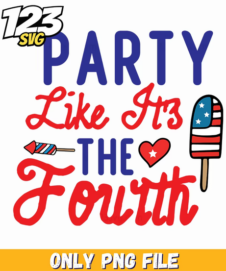 party like its the fourth rockets heart popsicle png, heart popsicle rockets, rockets popsicle heart - 123SVG Store