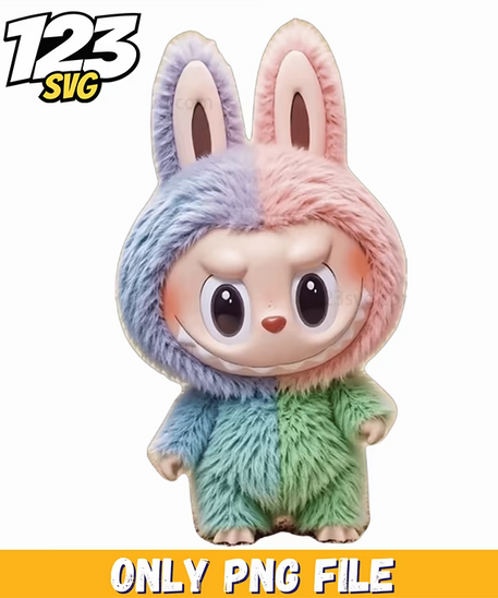 pastel furry labubu png, labubu pastel, furry labubu png - 123SVG Store