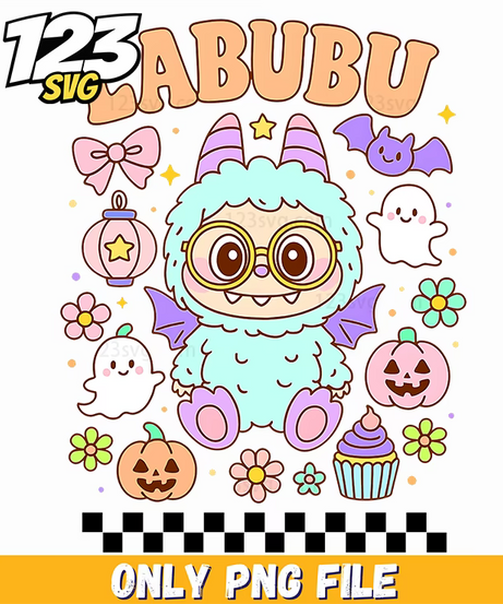 pastel halloween labubu png, pastel halloween png, halloween labubu design - 123SVG Store
