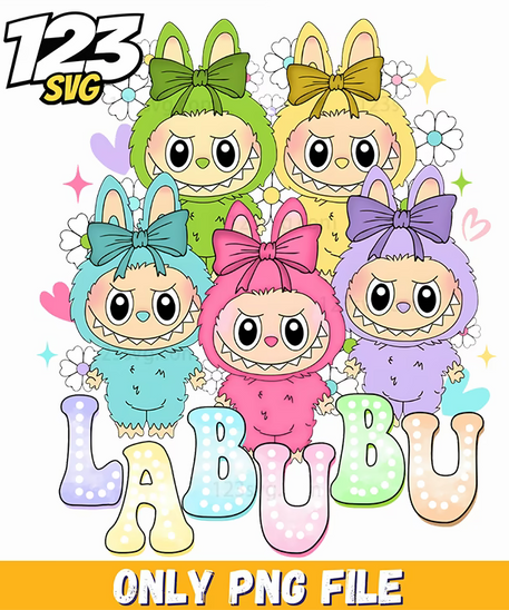 pastel labubu family png, labubu family pastel, labubu family pastel art - 123SVG Store