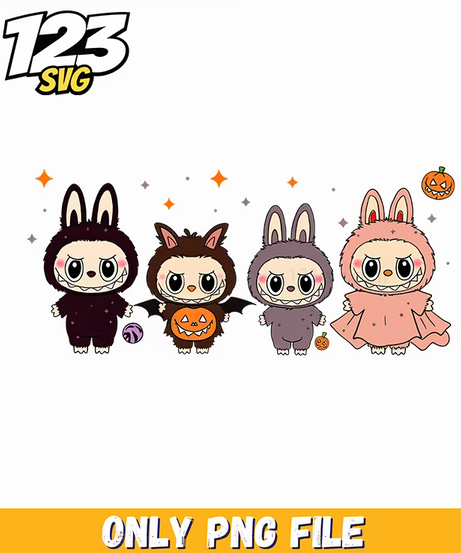 pastel labubu friends png, all types of labubu png, labubu art png - 123SVG Store