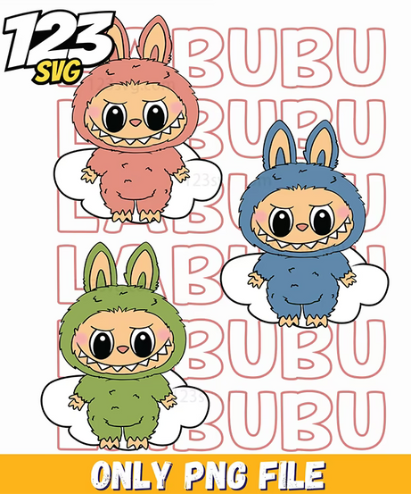 pastel labubu trio png, labubu trio pastel, labubu pastel trio - 123SVG Store