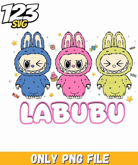 pastel labubu trio, labubu trio pastel, labubu pastel trio - 123SVG Store