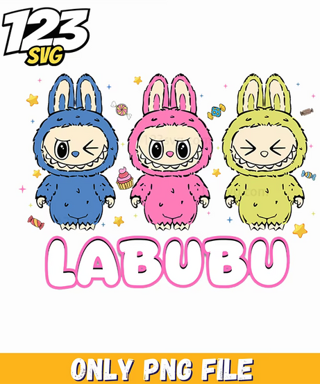 pastel labubu trio, labubu trio pastel, labubu pastel trio - 123SVG Store