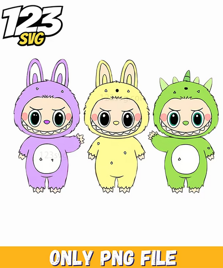 pastel labubu triplets png, labubu blind box png, labubu price png - 123SVG Store