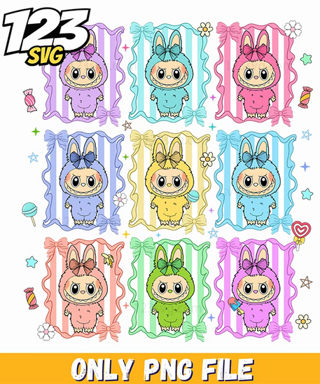 pastel mini bunny icons png, cute mini bunny icons, pastel bunny icon - 123SVG Store