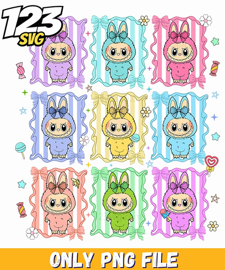 pastel mini bunny icons png, cute mini bunny icons, pastel bunny icon - 123SVG Store