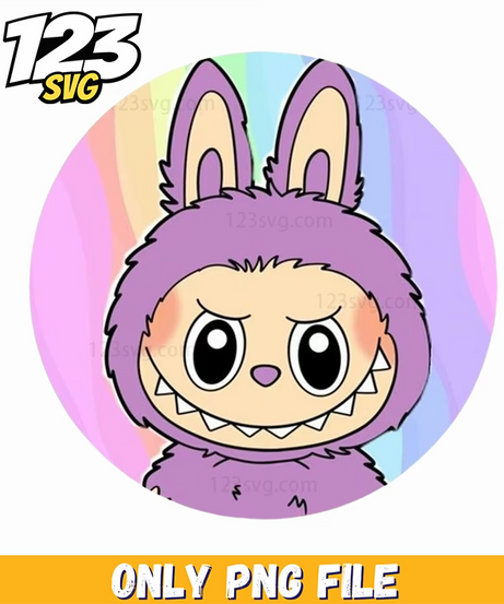 pastel rainbow labubu png, labubu blind box png, cartoon characters png - 123SVG Store
