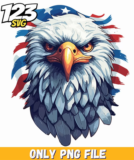 patriotic bald eagle flag splatter png, charlie kirk book png, ameirca flag png - 123SVG Store