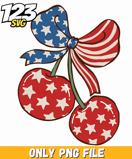 patriotic cherries star pattern bow png, christmas tree believe png, christmas tree png - 123SVG Store