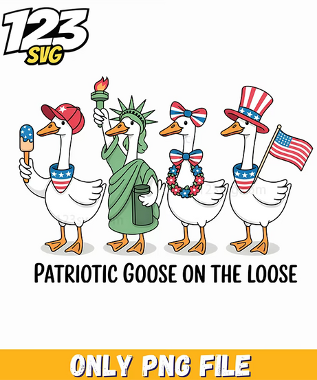 patriotic goose clipart style png, patriotic clipart, goose clipart png - 123SVG Store