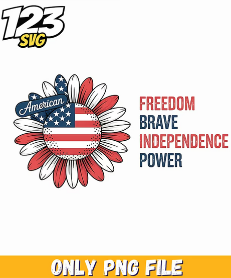 patriotic sunflower flag png, 4th july svg, american flag sunflower - 123SVG Store