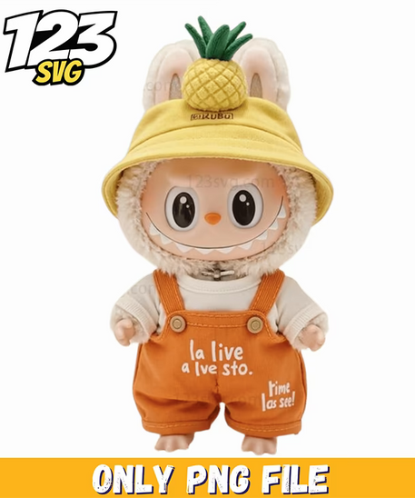 pineapple bucket hat labubu png, labubu pineapple bucket hat, labubu bucket hat png - 123SVG Store