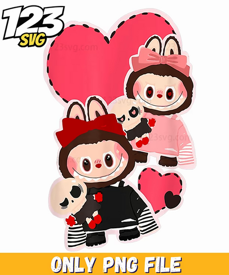 pink bow labubu png funny, labubu png funny, labubu funny png - 123SVG Store