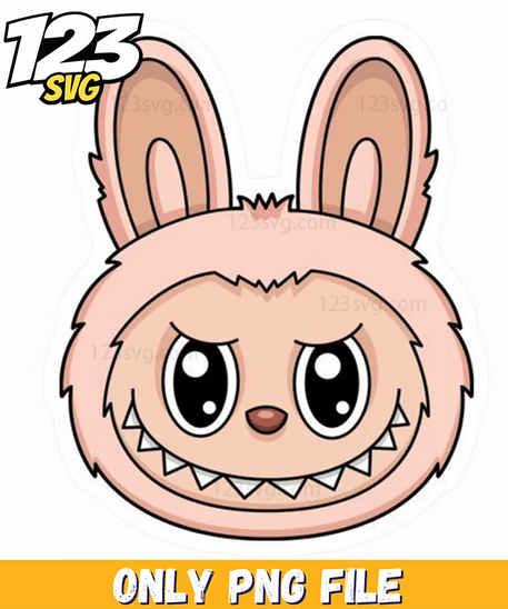 pink bunny face png, cute pink bunny face, pink bunny face clipart - 123SVG Store