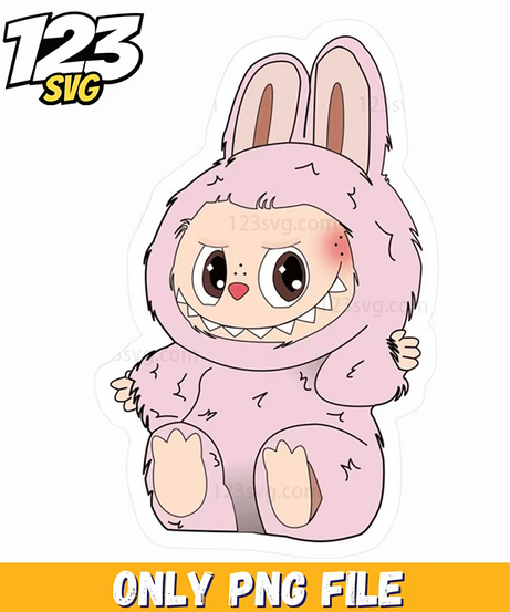 pink bunny sticker png, cartoon bunny stickers png, bunny sticker png images - 123SVG Store