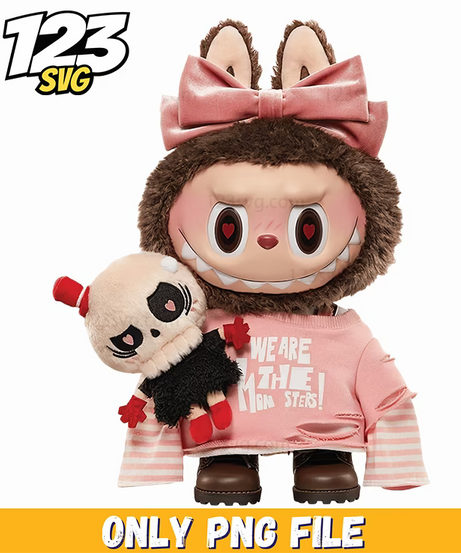 pink doll labubu png, labubu png, labubu png dress - 123SVG Store