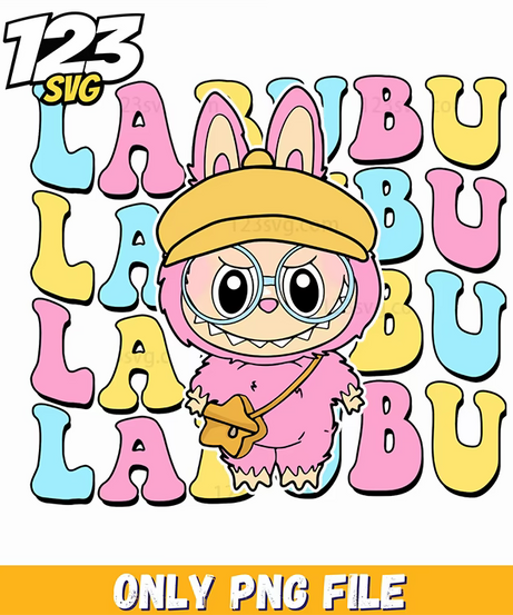 pink glasses labubu png, labubu glasses png, labubu png glasses free - 123SVG Store