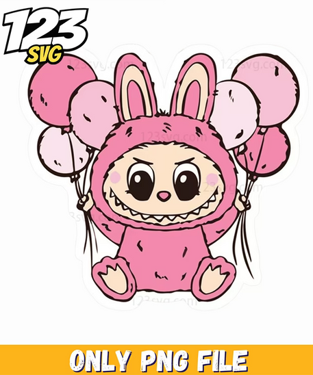 pink koala labubu png, labubu png, labubu koala - 123SVG Store