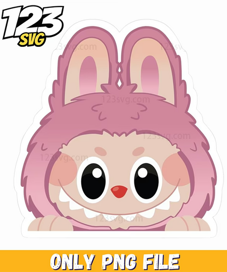 pink mini bunny png, mini bunny clipart, cute mini bunny - 123SVG Store