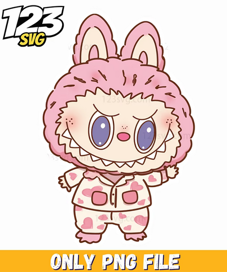 pink plaid labubu png, labubu labubu png download, labubu plaid png - 123SVG Store
