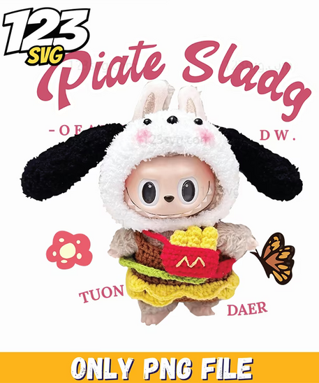 plate slay labubu png, labubu png transparent, labubu png icon - 123SVG Store