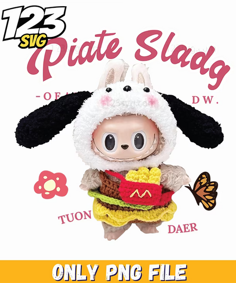 plate slay labubu png, labubu png transparent, labubu png icon - 123SVG Store