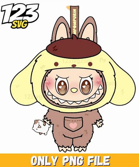 pompompurin labubu png, labubu pompompurin, labubu pompompurin plush - 123SVG Store