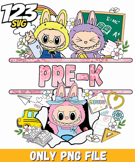 pre k school labubu png, labubu preschool activities, labubu printable preschool - 123SVG Store